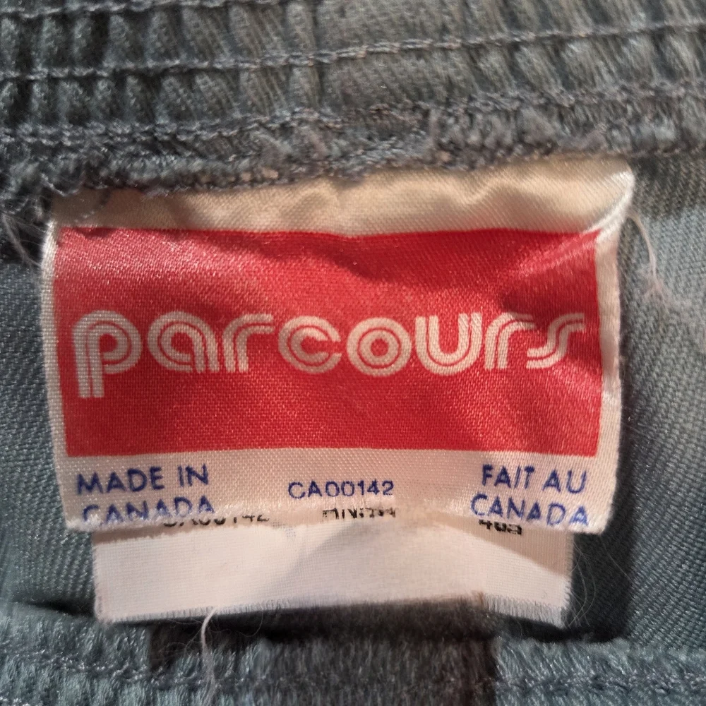 Vintage Muted Blue Skirt With Leather Accent Belt Parcours Made In Canada Small - Picture 2 of 8